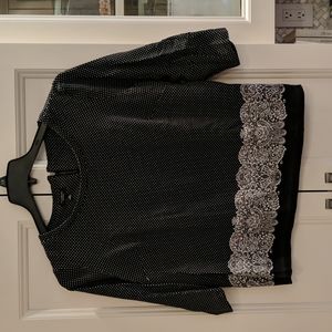 Talbots black and white knit top, size 1XP